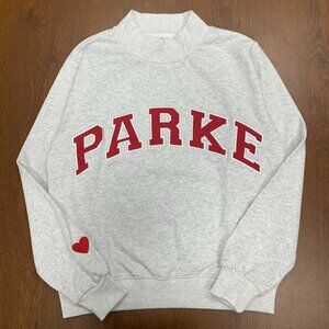 PARKE Grey College Letter Sweatshirt Unisex - Versatile Slimming Cozy💝💝